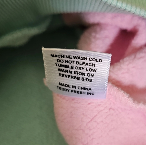 Teddy Fresh Women's Pastel Colorblock Hoodie Size Medium - Picture 7 of 9